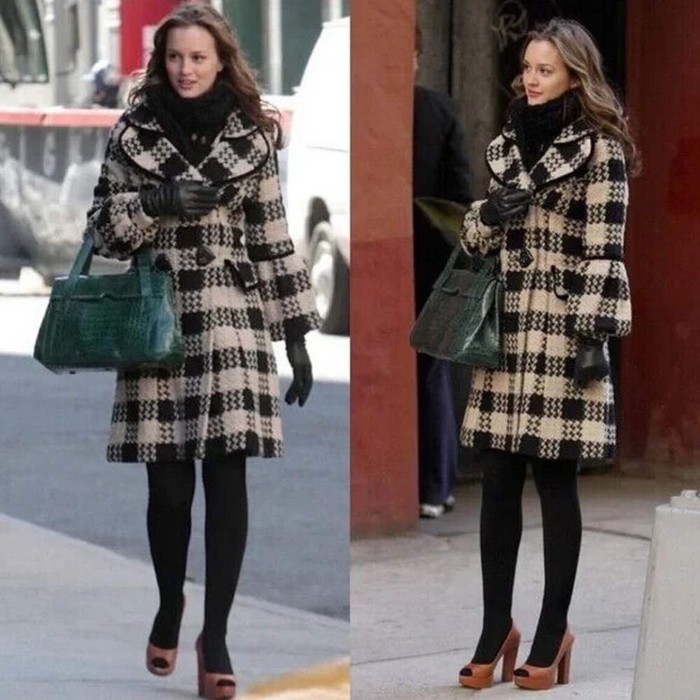 Betsey Johnson Plaid Coat – ASO Blair Waldorf Gossip Girl Style – Size 6